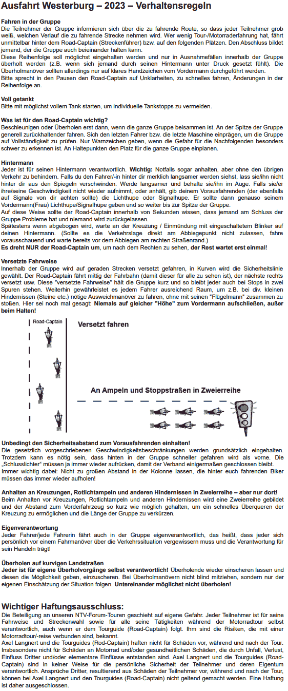 Ausfahrtregeln Westerburg 2023